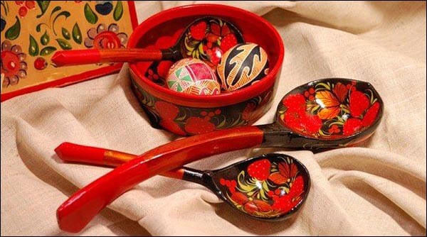 Ukrainian wooden spoons